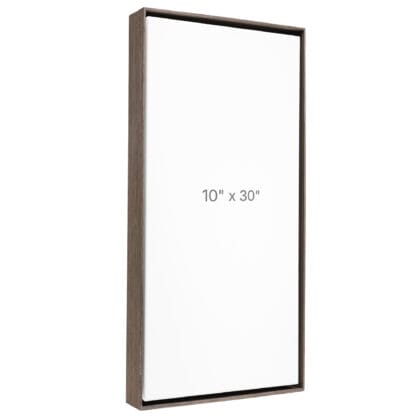 Cadre Flottant 10 x 30" - Chêne Foncé - 1.5" profond.