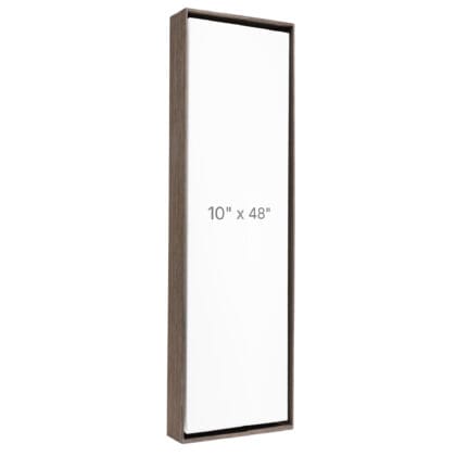 Cadre Flottant 10 x 48" - Chêne Foncé - 1.5" profond.