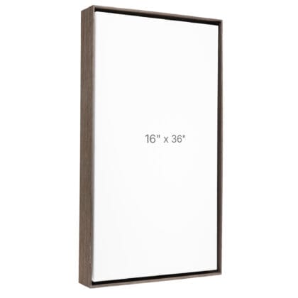 16 x 36" Floater Frame - Dark Oak - 1.5" depth