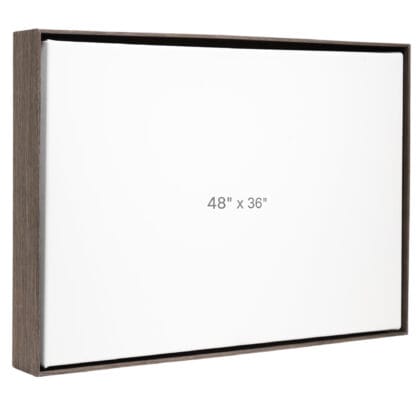 Cadre Flottant 48 x 36" - Chêne Foncé - 1.5" profond.