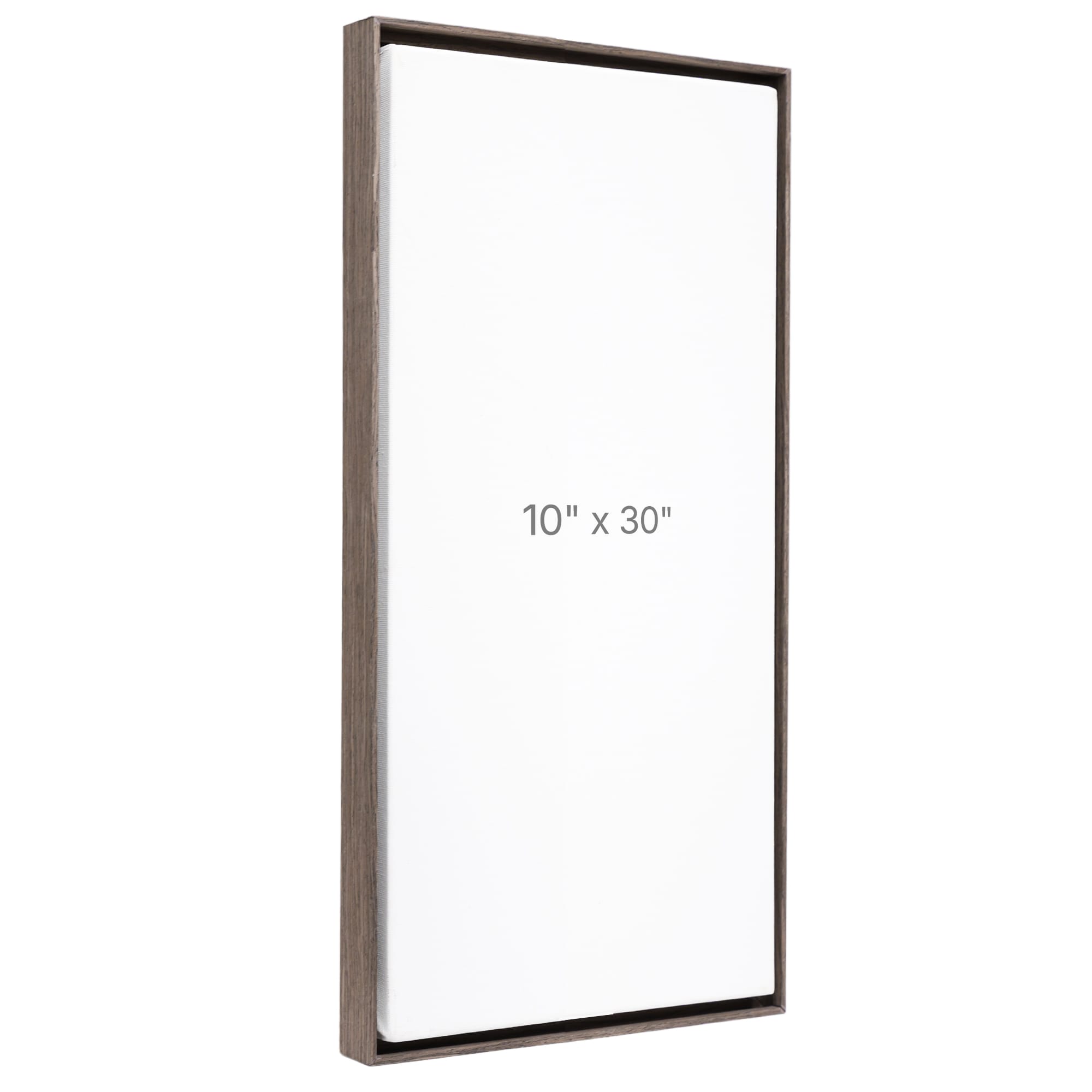 Cadre Flottant 10 x 30" - Chêne Foncé - 0.75" profond.