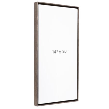 14 x 36" Floater Frame - Dark Oak - 0.75" depth