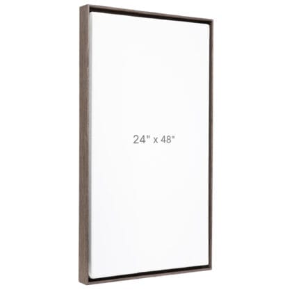 Cadre Flottant 24 x 48" - Chêne Foncé - 0.75" profond.