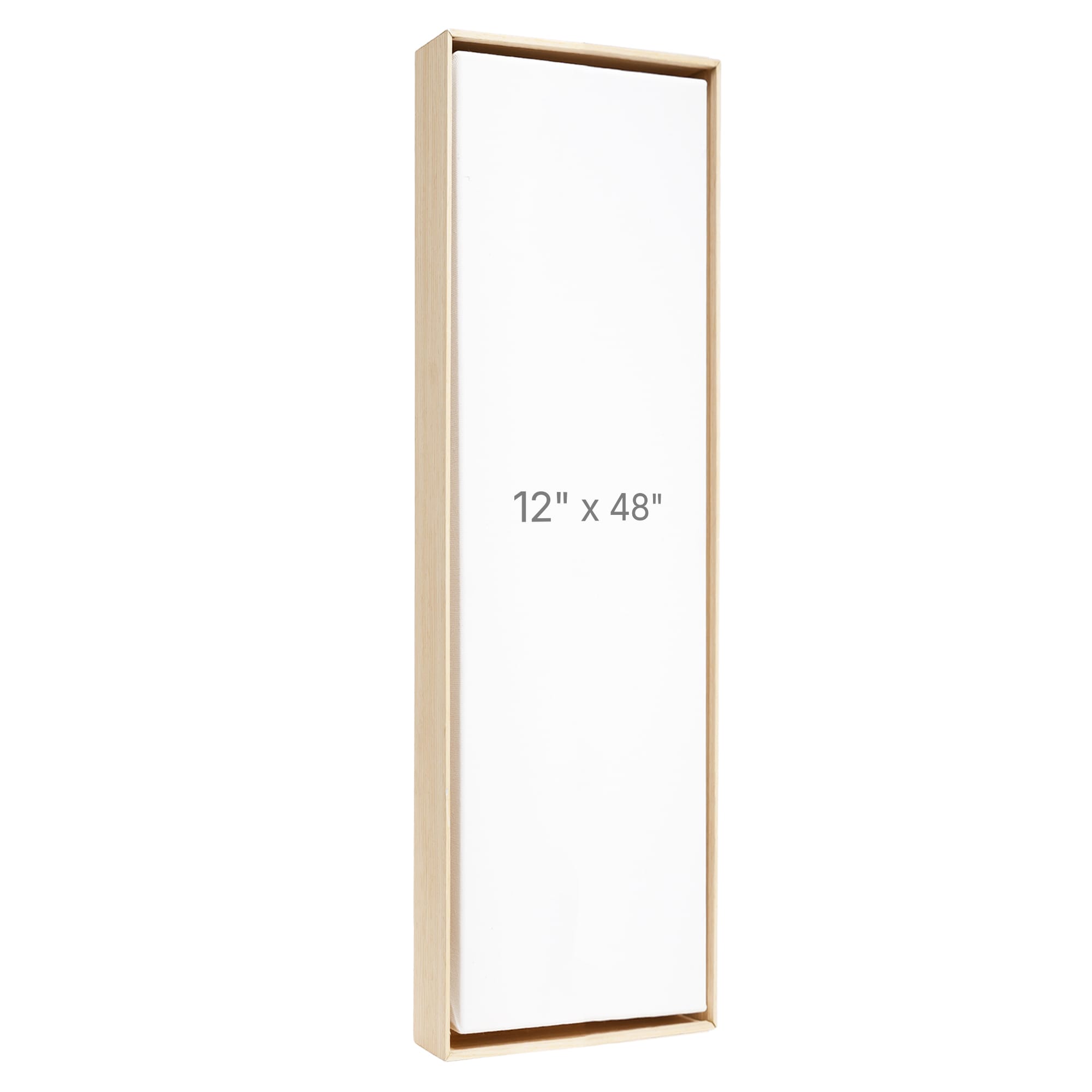 12 x 48" Floater Frame - Oak - 1.5" depth