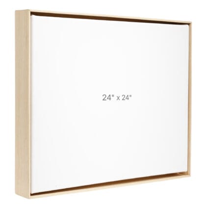 Cadre Flottant 24 x 24" - Chêne - 1.5" profond.