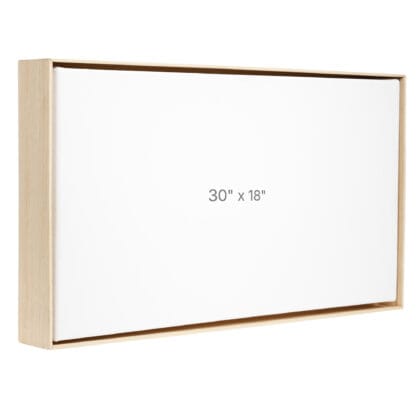 30 x 18" Floater Frame - Oak - 1.5" depth