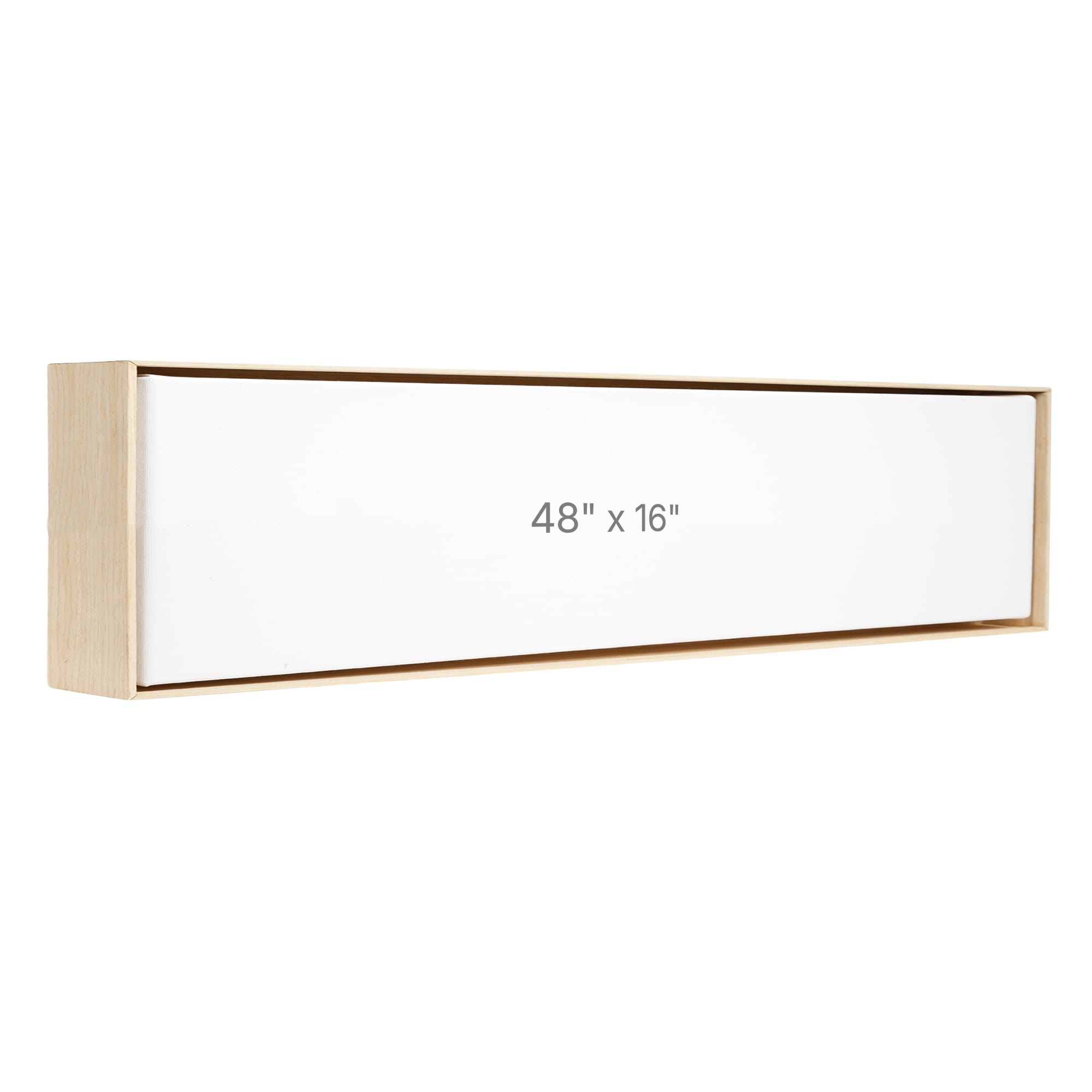 Cadre Flottant 48 x 16" - Chêne - 1.5" profond.