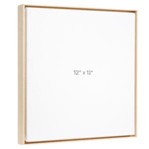 12 x 12" Floater Frame - Oak - 0.75" depth
