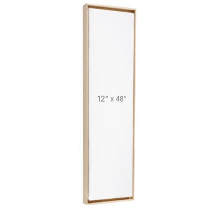 12 x 48" Floater Frame - Oak - 0.75" depth