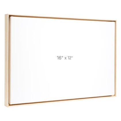 16 x 12" Floater Frame - Oak - 0.75" depth