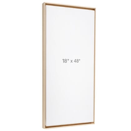 18 x 48" Floater Frame - Oak - 0.75" depth