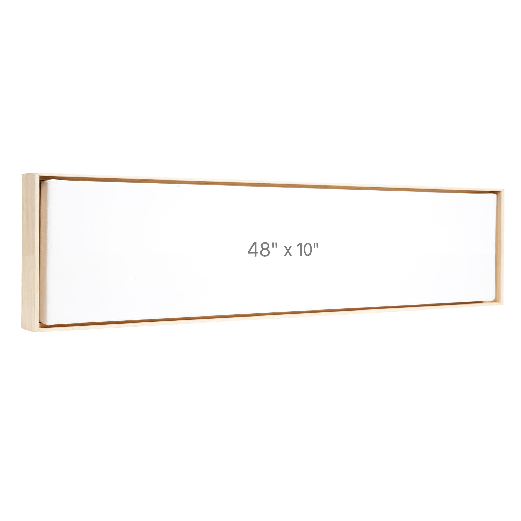 48 x 10" Floater Frame - Oak - 0.75" depth