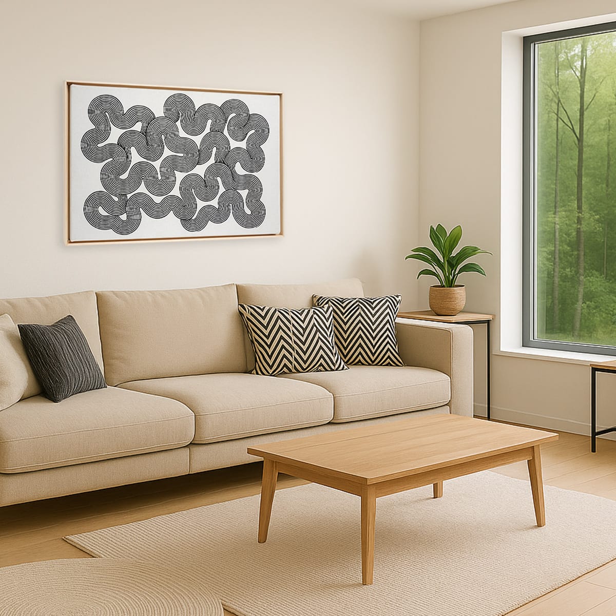 24 x 24" Floater Frame - Walnut - 1.5" depth - Image 4