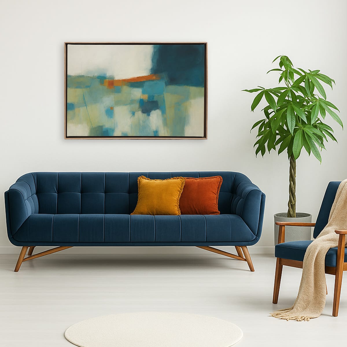 24 x 24" Floater Frame - Walnut - 1.5" depth - Image 5