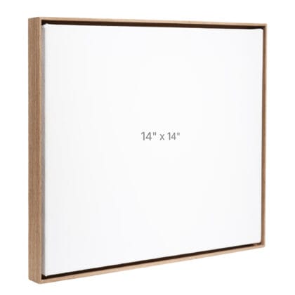 14 x 14" Floater Frame - Walnut - 0.75" depth