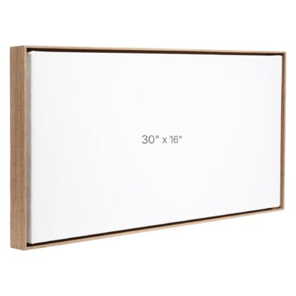 30 x 16" Floater Frame - Walnut - 0.75" depth